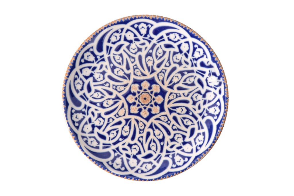 PIOLI ORIENTAL ASSIETTE COUPE 27CM BLEU/BLANC PORCELAINE - OR18ML27