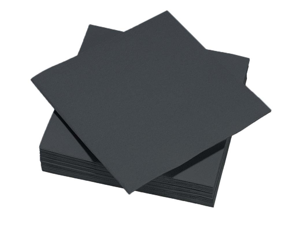 TASSINON NAPKINS BLACK 38x38 CM 30PCS