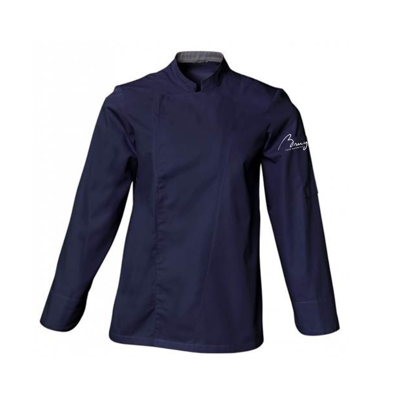 SNV COOKIE JAS NAVY BLAUW MAAT 0 "XS" KATOEN LOGO BRUYERRE