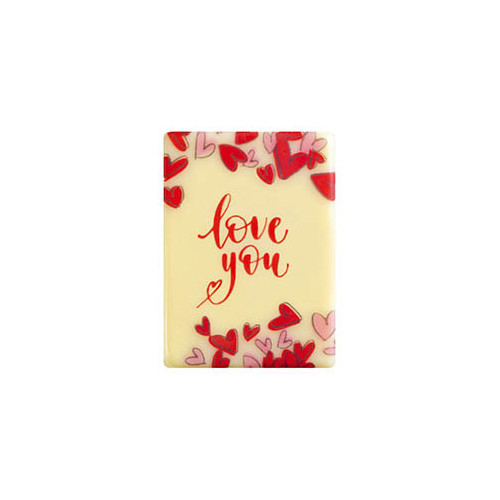 098204 PCB Rectangles CB Love you 4x2,9 cm 132pces
