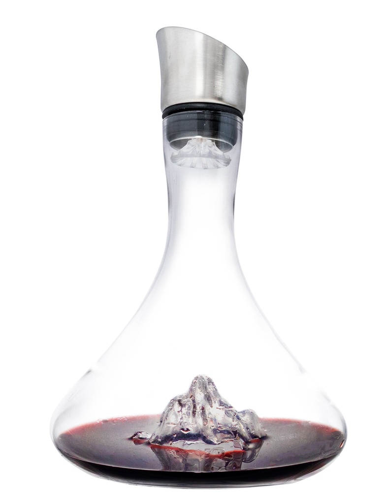 VIN BOUQUET CARAFE A DECANTER VERRE "MONTAGNE" 1.5l 