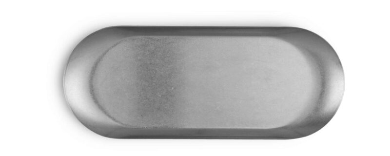VINTAGE STAINLESS STEEL OVAL TRAY PLATE 23X9CM