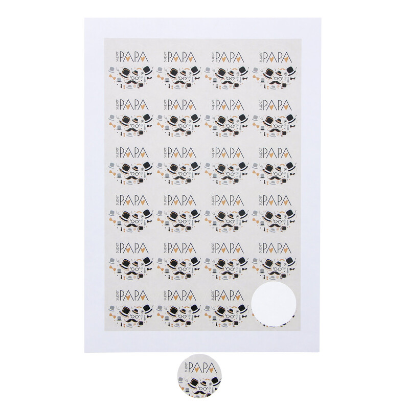 4CM STICKER "SUPER DAD" 24PCS