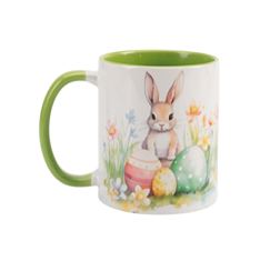MUG LAPIN/JARDIN DIAM 8CM HT 9.5CM 300ML