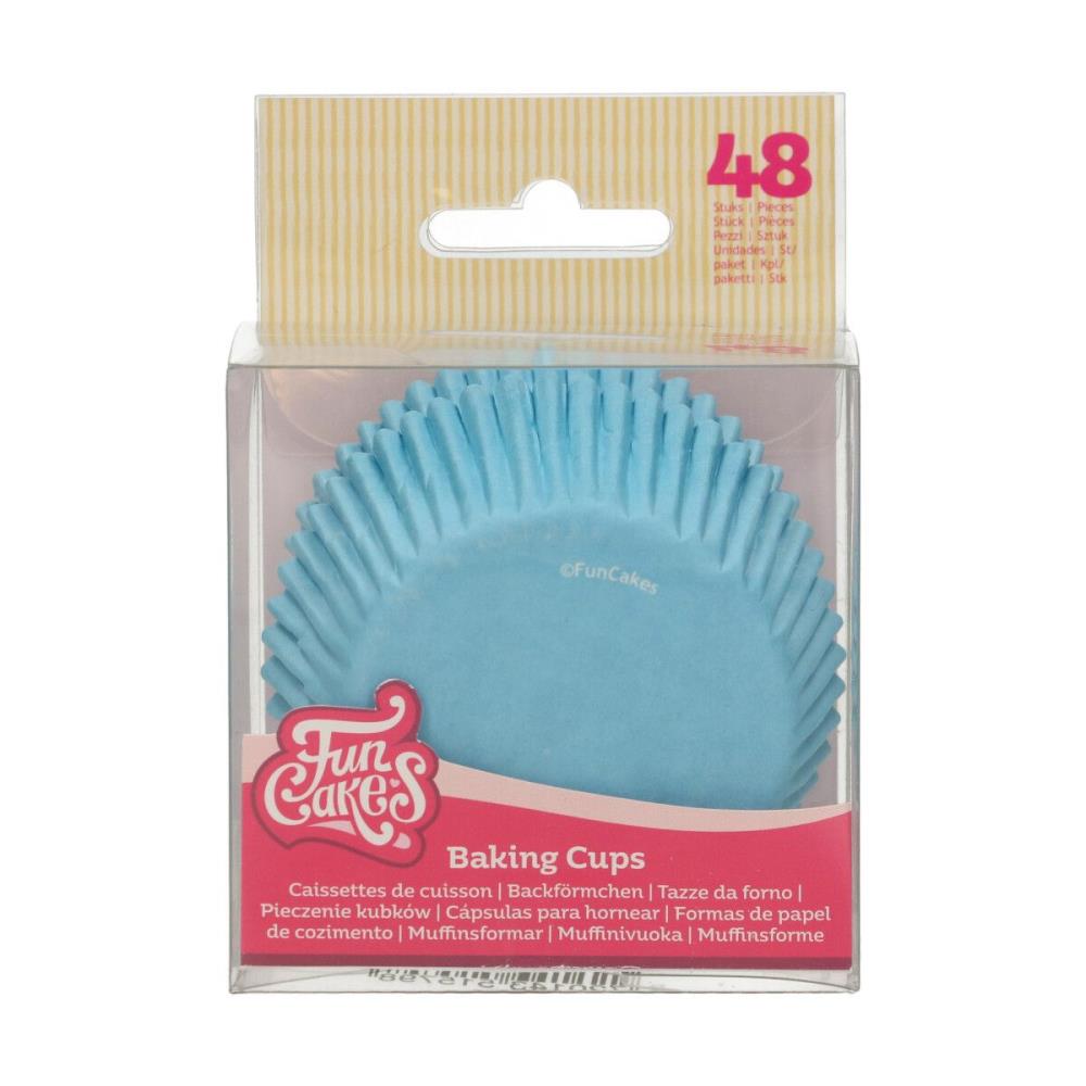 FUNCAKES LIGHT BLUE CUPCAKE CASE 48 PCES