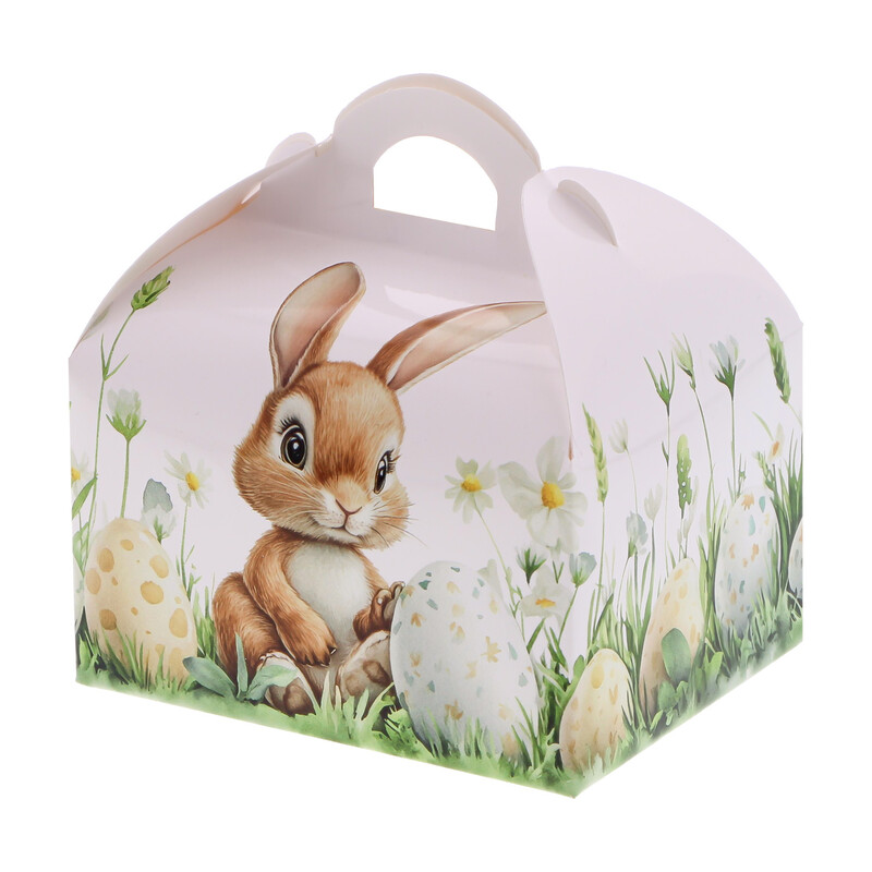 BOX WITH HANDLE 250G BUNNY "CARAMEL" 10 X 8CM H11CM