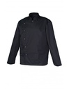 SNV VESTE "GABIN" COTON NOIRE TAILLE 3 "L" MANCHE LONGUE 
