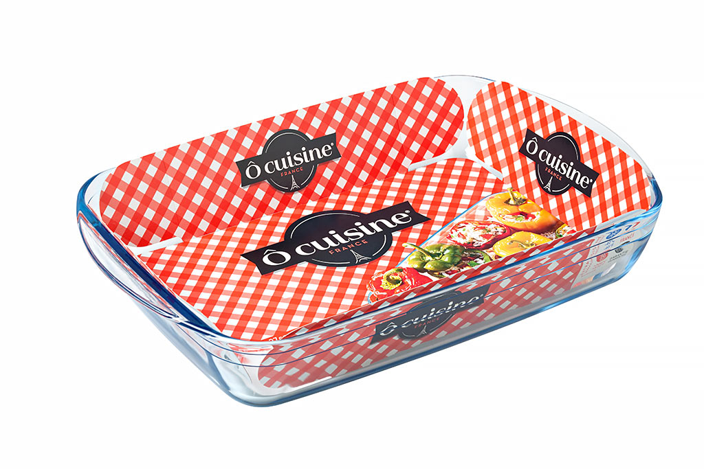 O CUISINE RECHTHOEKIGE BOROSILICAAT OVENSCHAAL 39X24CM 3,6L