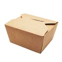 RESEALABLE KRAFT TRAY 750ML 12 x 10.5CM H6.5CM 25PCS