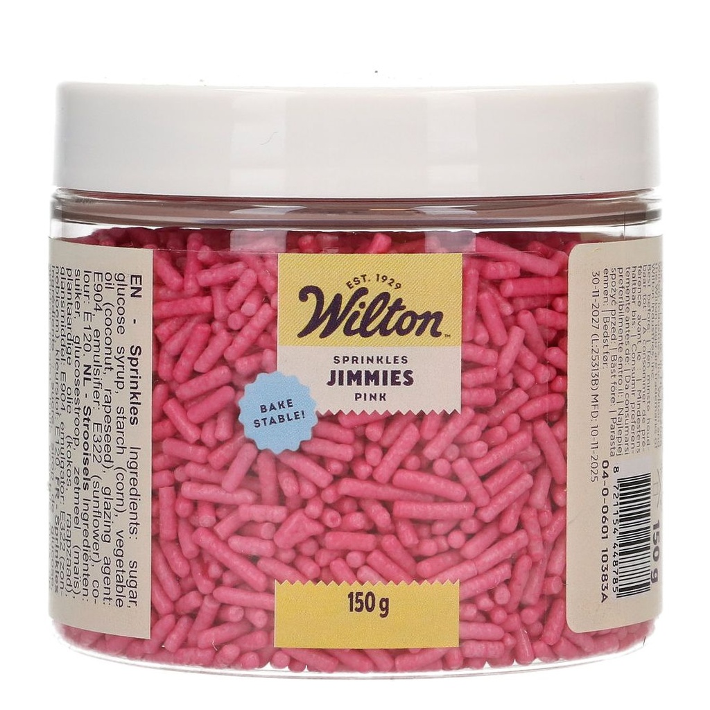 WILTON PINK JIMMIES SPRINKLES 150GR