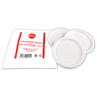 WECK WHITE PLASTIC LID Ø 10CM PACK OF 5 PCS