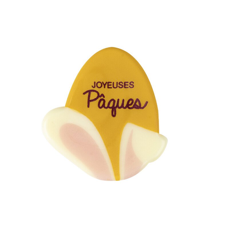 2069975 OREILLES DE LAPIN AVEC OEUF JOYEUSES PÂQUES 4CM 120PCS