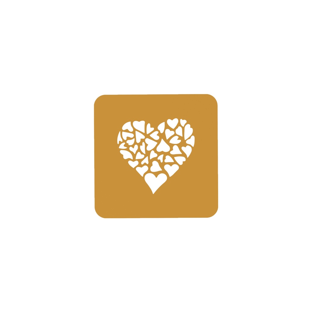 SILIKOMART MOULE SILICONE STENCIL AMORE SET DE 2 100 x 98MM HT 1MM