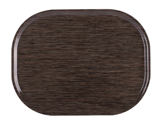 ROLTEX PLATEAU RECT.WENGE 43X33CM LEGER STRATIFIE MELAMINE BORDS ARRONDIS