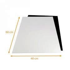 RECTANGULAR BLACK/WHITE PET CARDBOARD 60X40CM 50 PCES FOST PLUS INCLUDED