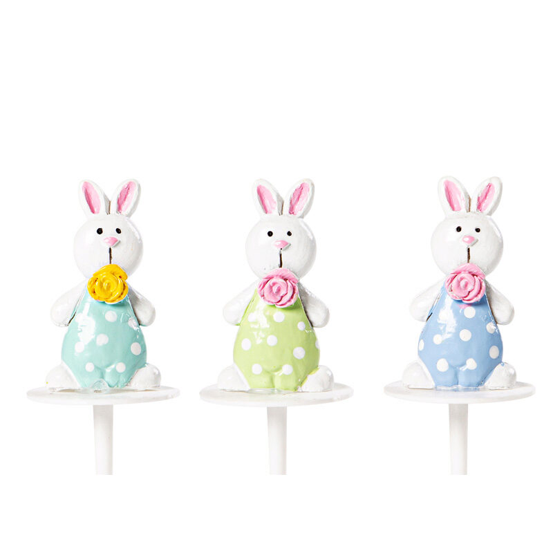 1069941 3D STANDING RABBIT PLASTIC 35MM 3 ASS 32 PCES***S/CDE***