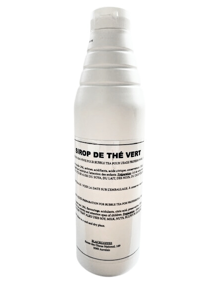 BLACK COFFEE SIROP CONCENTRÉ THE VERT BIDON DE 1LPOUR BASE BUBBLE TEA
