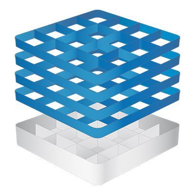 CATERRACKS LOCKER 16 COMP + 4 RAISERS 50X50XH26CM