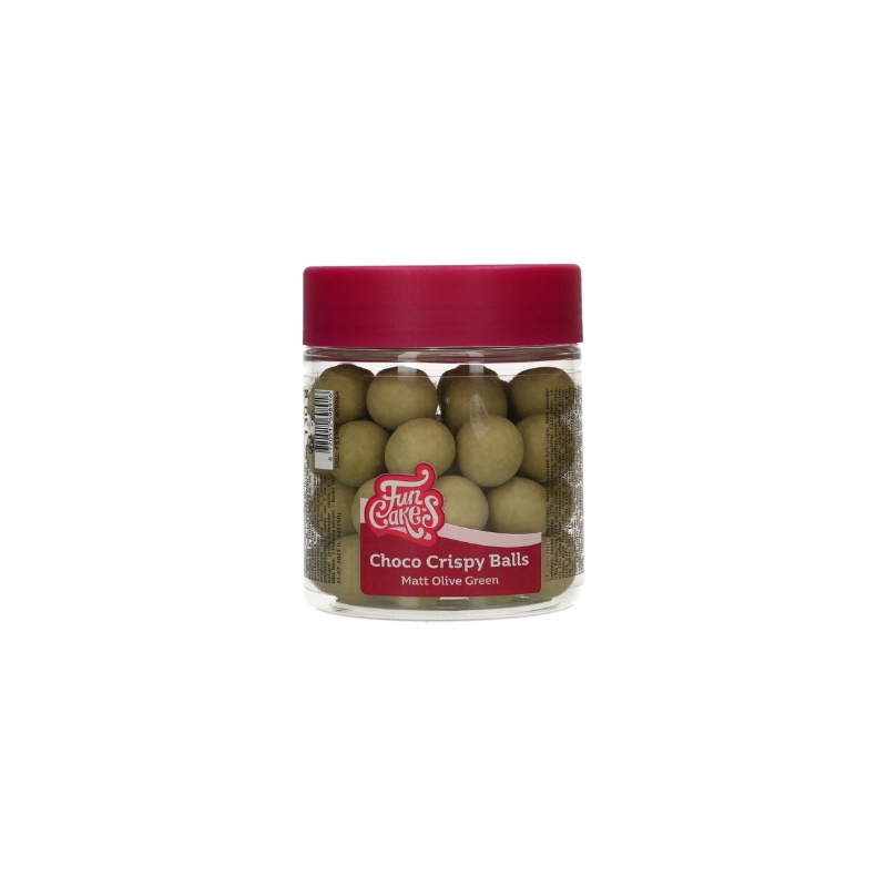 *FDS*FUNCAKES BOULES CHOCO CROUSTILLANTES MAT VERT OLIVE 130GR
