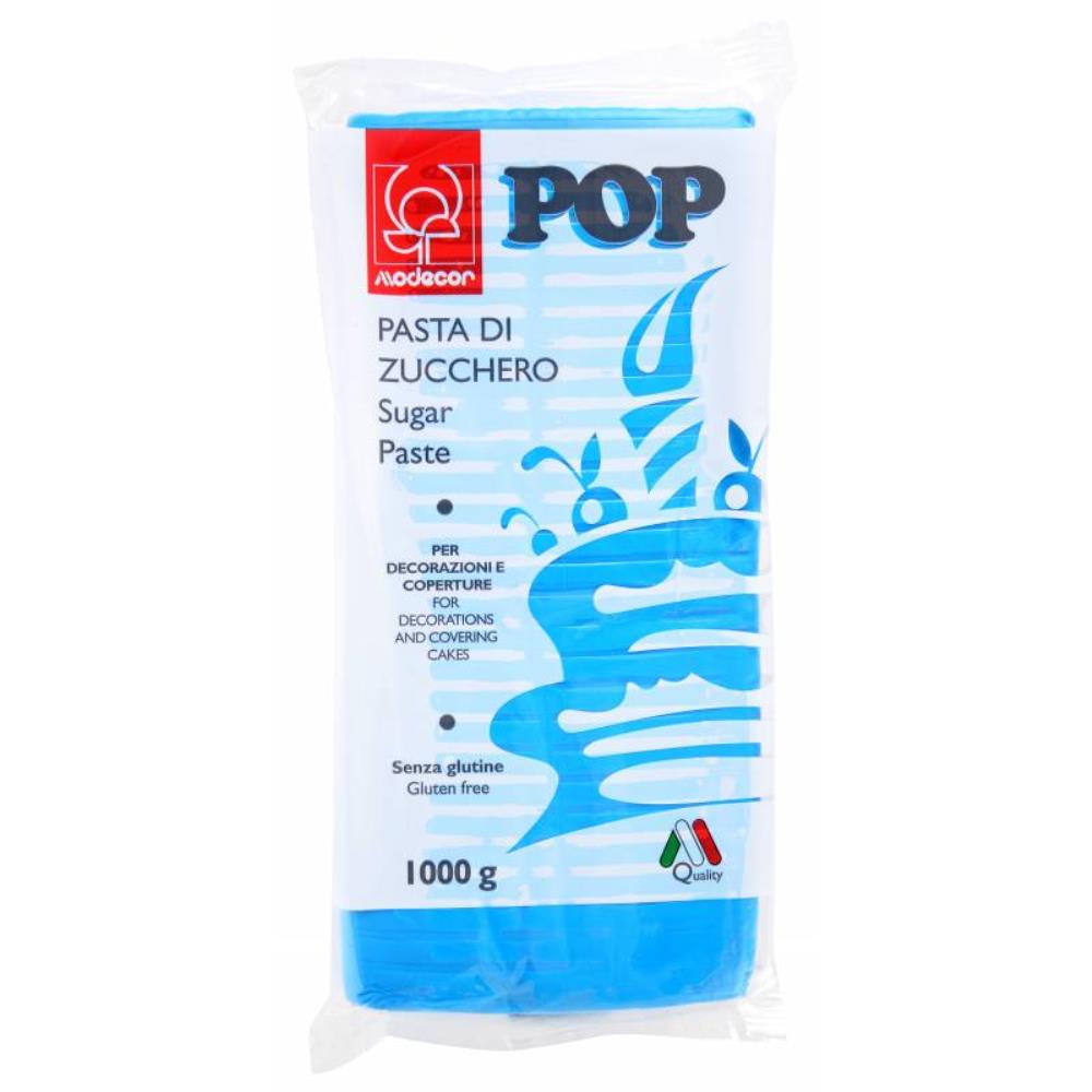 25469 SUIKERPASTA 1KG MODECOR POP HEMELSBLAUW