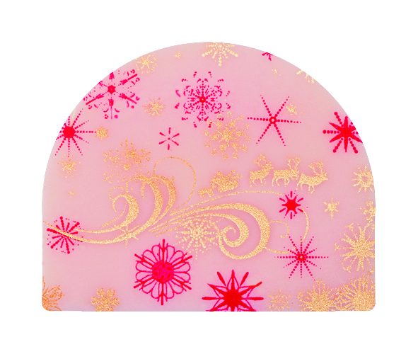 088106 PCB ROUNDED LOG ENDS CB CHRISTMAS NIGHT 3.95X3.9CM 140PCS ***ON ORDER***