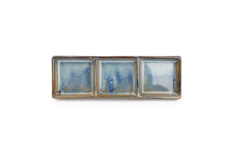 F2D NOVA BLUE ASSIETTE SERVICE 3 COMP 24XH8CM - 642412