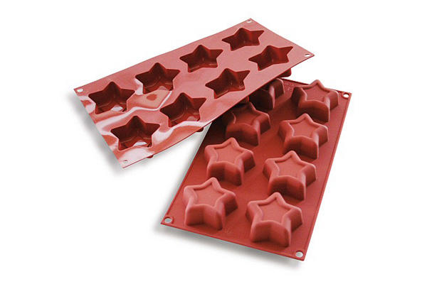 SILIKOMART SF107 8-STAR MOLD Ø70 HT 25MM 52.5ML NON-STICK GN1/3 -50° TO 250°