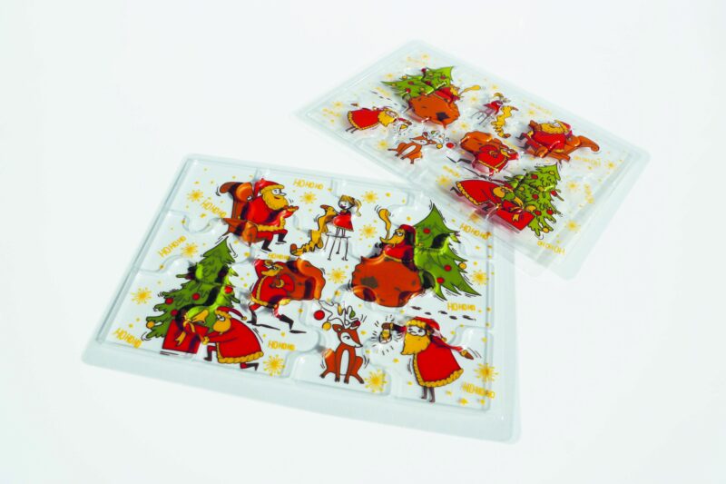 070315 PCB BLISTERS PUZZLES SANTA CLAUS ACTIVITIES 19 X 13 CM 10PCES ***s/cd***
