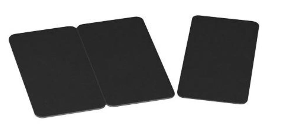 EDIKIO 3-PART BLACK PVC 0.76MM TRI-CARDS - ACCESS/FLEX/DUPLEX PACK OF 100 PCES
