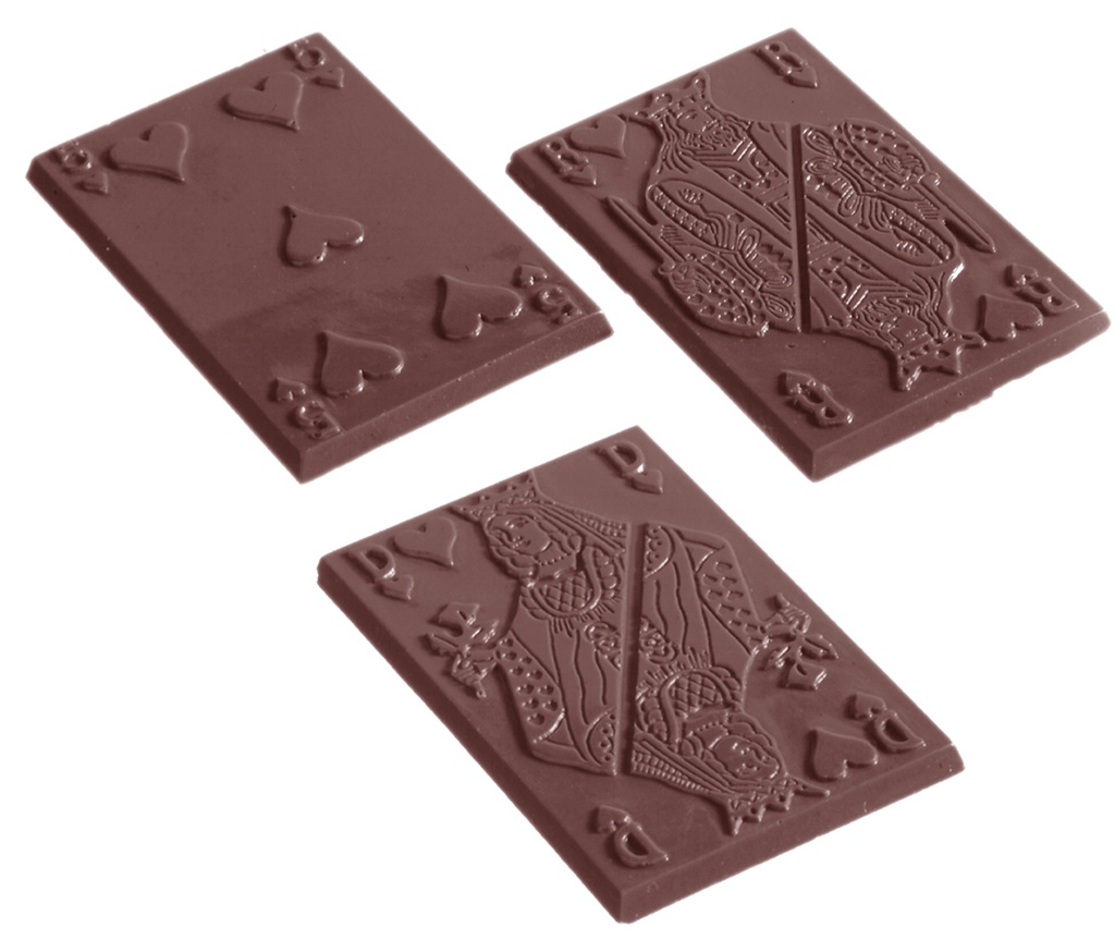 CW1169 3X4 CHOCOLADEVORM SPEELKAARTEN -- 8GR