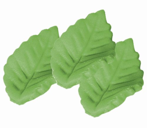 GREEN MARZIPAN LEAVES LONG 4CM 200PCS