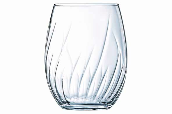 CRISTAL D'ARQUES VERRE SWIRLY GOBELET FH 36CL
