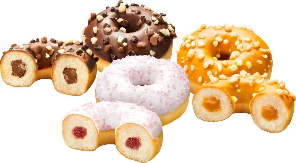 ❄️B & B 35086 MINI DONUT GEASSORTEERD GEVULD 60 (3 X 20 STUKS) X 32GR