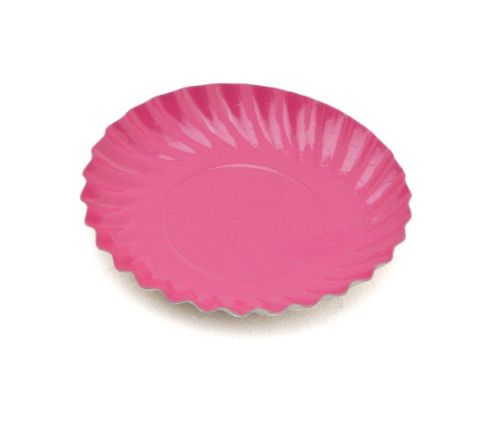 ASSIETTE CARTON RONDE FUCHSIA Ø 88 MM 100 PCES FOSTPLUS INCLUS