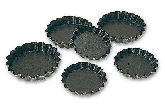 MATFER 12 ROUND FLUTED TARTLETS D.10XH1.8CM EXOPAN