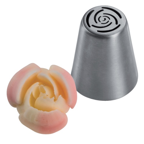 STAINLESS STEEL ICING NOZZLE WITH SMALL ROSE BX0017