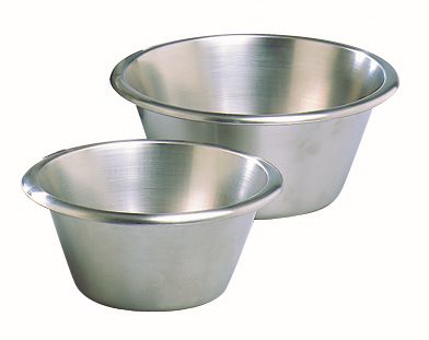 INOX PLAT BODEM PATISSERIE KOM DIAM 32CM 8L OPGEROLDE RANDEN=STUK