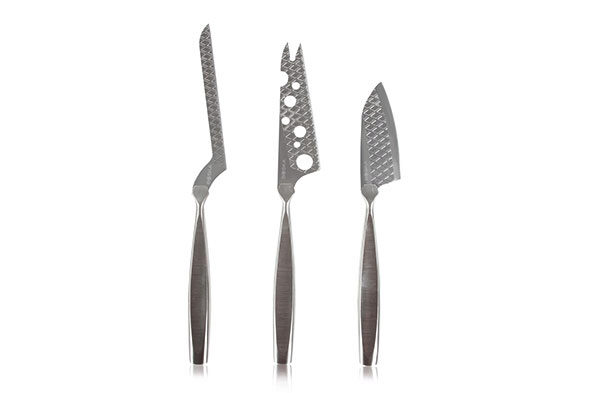 *FF*BOSKA SET 3  COUTEAUX FROMAGE INOX MONACO