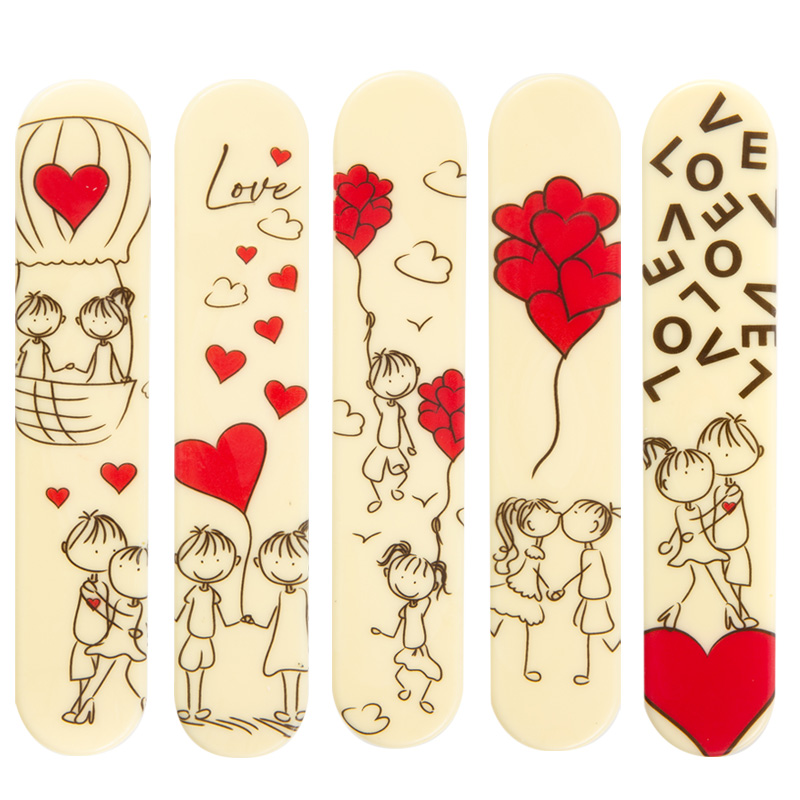 2068049 PLAQUETTE ECLAIR SAINT VALENTIN 15X3CM  CHOCOLAT 35 PCES