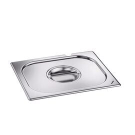 B.PRO GASTRO LID GN1/2 WITH RECESSED HANDLE AND SPOON RECESS - AISI304