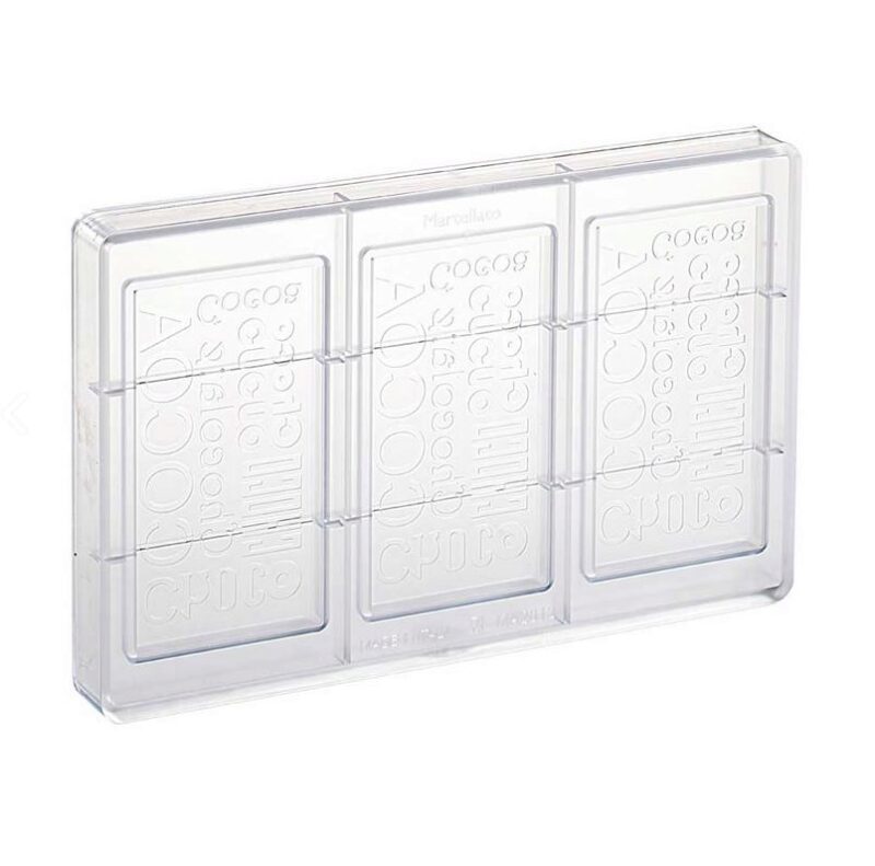 POLYCARB DESIGN MA2012 PRALINE MOLD CHOCOLATE BAR SHAPE