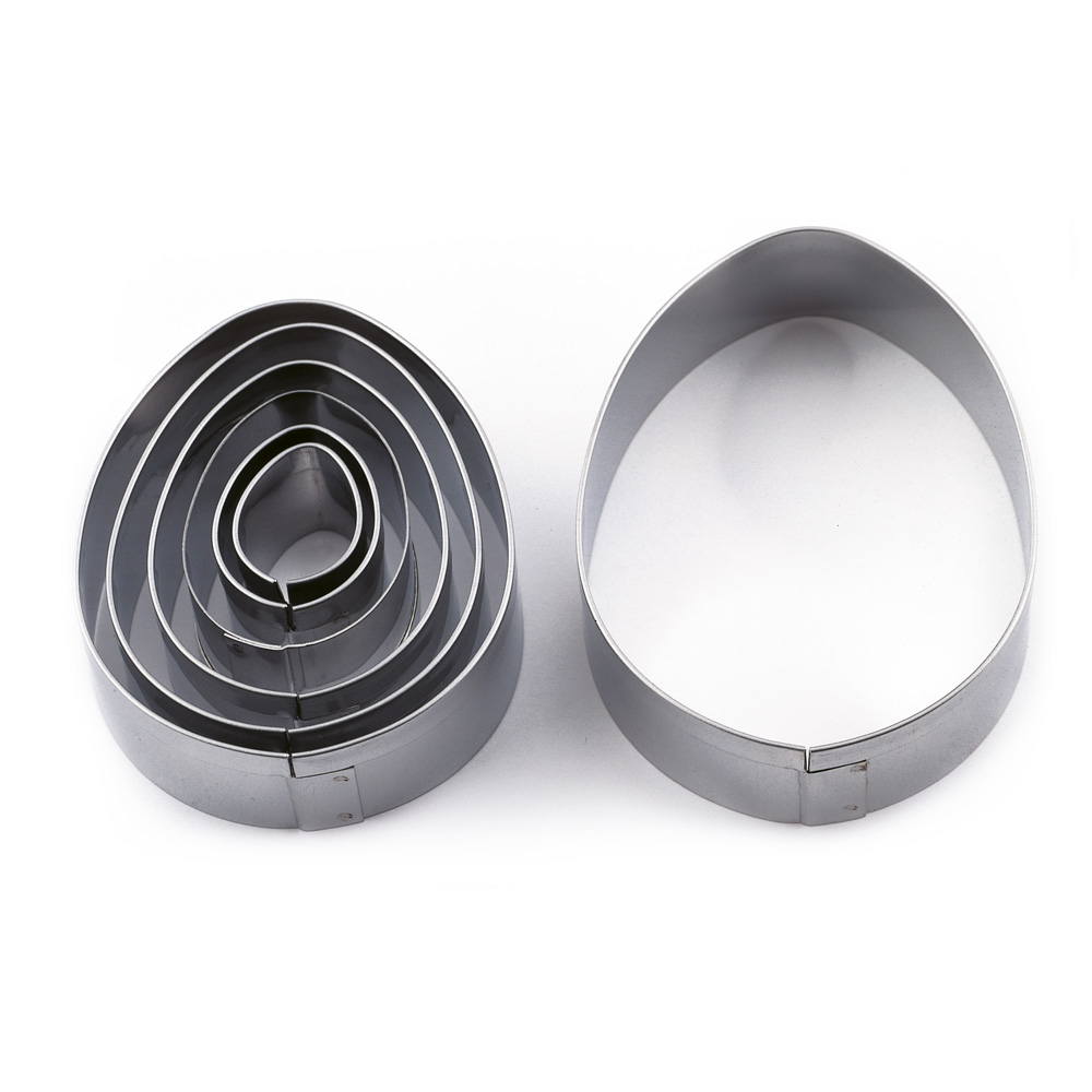 DECOUPOIR INOX EN FORME D'OEUF 7 ASSORTIS