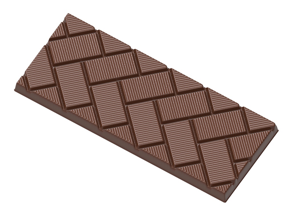 MOULE À CHOCOLAT TABLETTE CUBES OBLIQUES CW245313.5X27.5CM * 1X4 *74GR