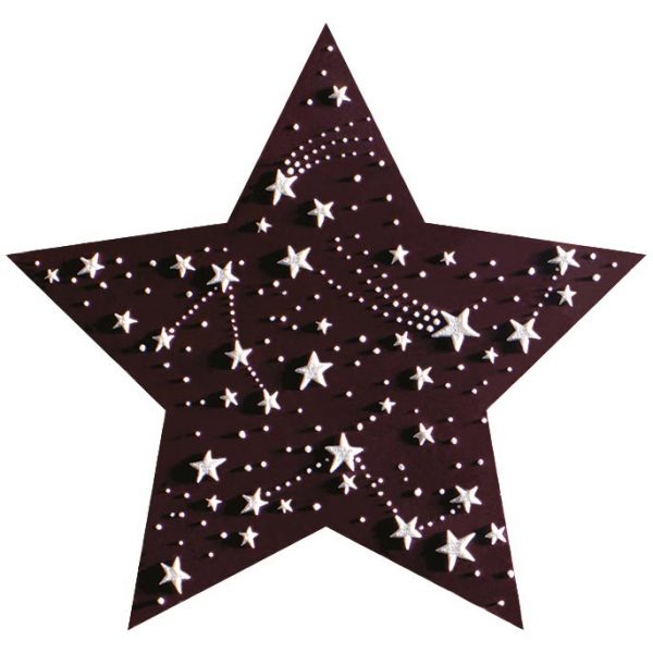 PCB FC Stars met reliëf 4 ontwerpen 72pces *** s / cd ***