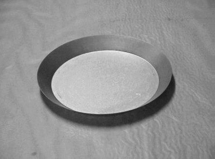 PLATINE A TARTE ALUMINISEE Ø 12 CM BORD UNI EVASE 25MM