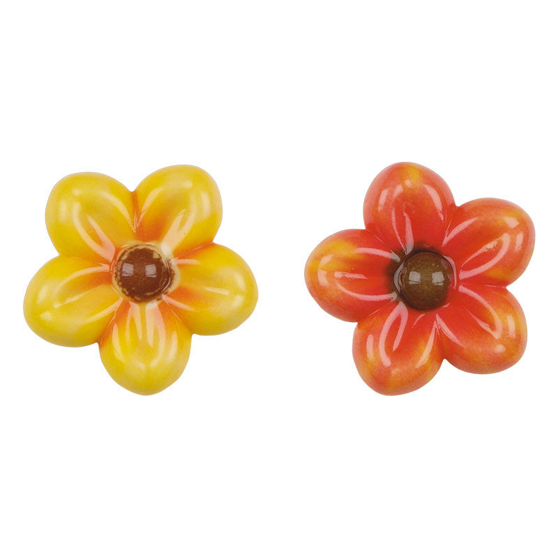 2032600 FLEUR JAUNE ET ROUGE 24PCES ***S/CDE***