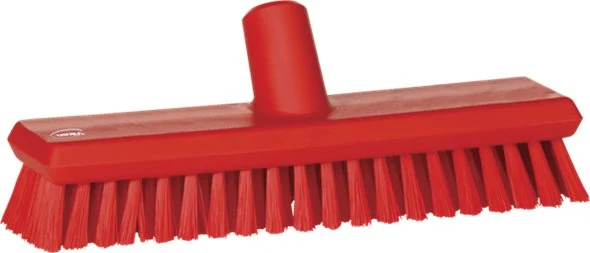 VIKAN 70603 30CM RED DECK WASHING BRUSH - FIRM BRISTLE SCOURING