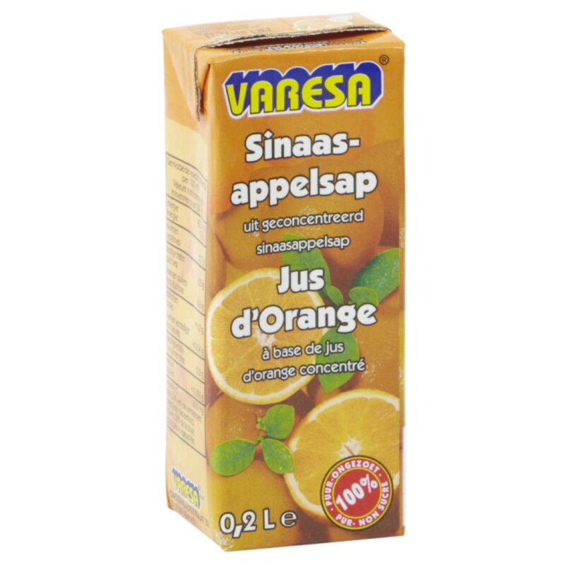 BOISSON VARESA JUS D'ORANGE  BERLINGOT  30 X 20CL