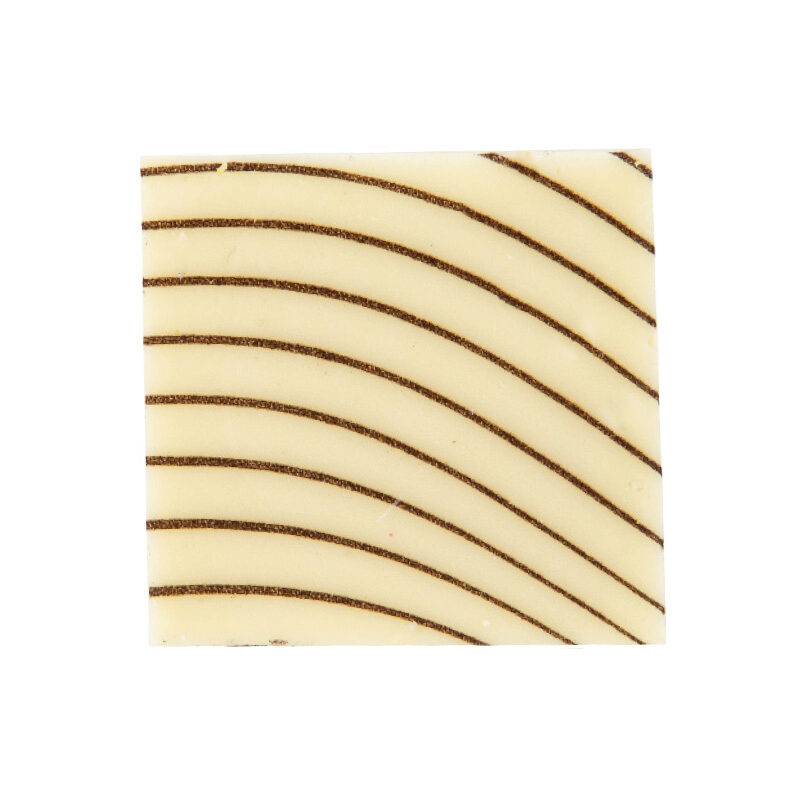 2035013 PLAQUETTE LIGNE BRUN CHOCOLAT BLANC 3X3CM 220 PCES