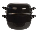 CASSEROLE MOULES NOIRE 20CM 3.25L 2KG A/COUVERCLE BOMBE